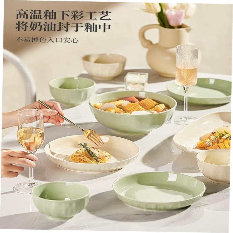 Nordic style porcelain lace tableware combination