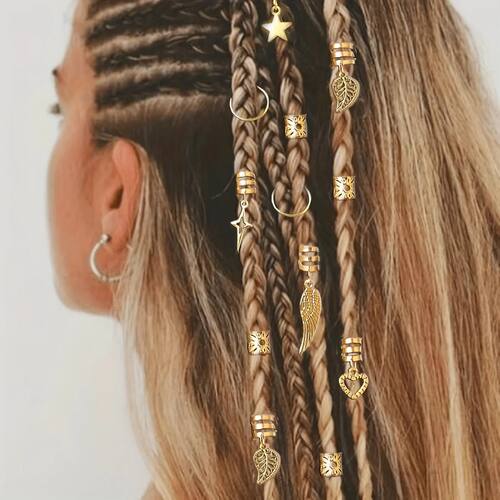 45pcs Alloy Braid Hair Ring Dreadlock Hair Ring - Hippie Sty