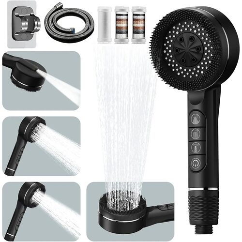 1pc Filtered Supercharged Shower Head Four-speed Adjustment