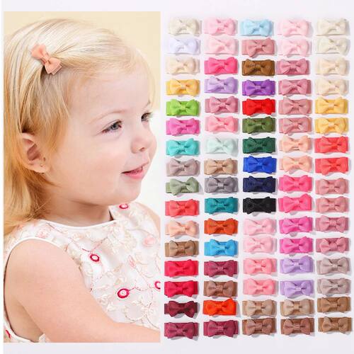 20Pcs/set Baby Safe Hairpins Mini Bows Hair BB Hairclips Can