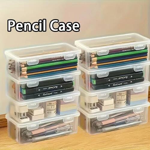 1/2 PCS Pencil Case Box PP Pencil Box Multi-function Station
