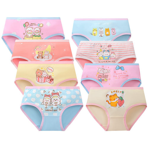 Little Girl Underwear Boxer Triangle Girl Underwear Milk Sil