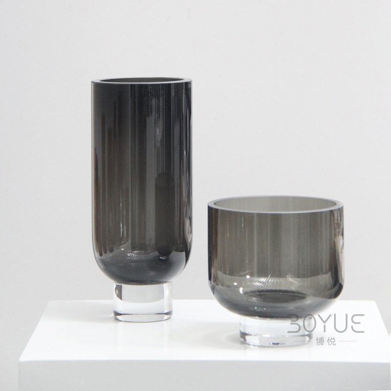 现代简约创意灰色大号高脚琉璃样板间民宿别墅桌面水培软装花瓶器,鲜花速递/花卉仿真/绿植园艺,其它园艺用品,淘宝优惠券,粉丝福利购,淘宝优惠卷