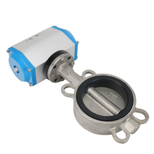 乙丙阀座 D671XP EPDM三元 气动不锈钢蝶阀 GT型气动头 16P对夹式