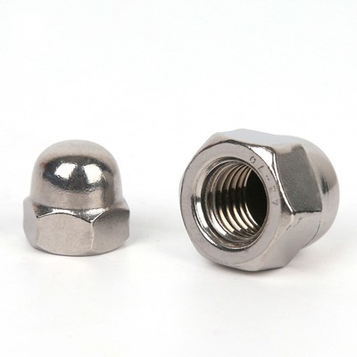316不锈钢DIN1587盖型螺母装饰盖帽遮丑帽圆头球头盖母M4M5M6-30