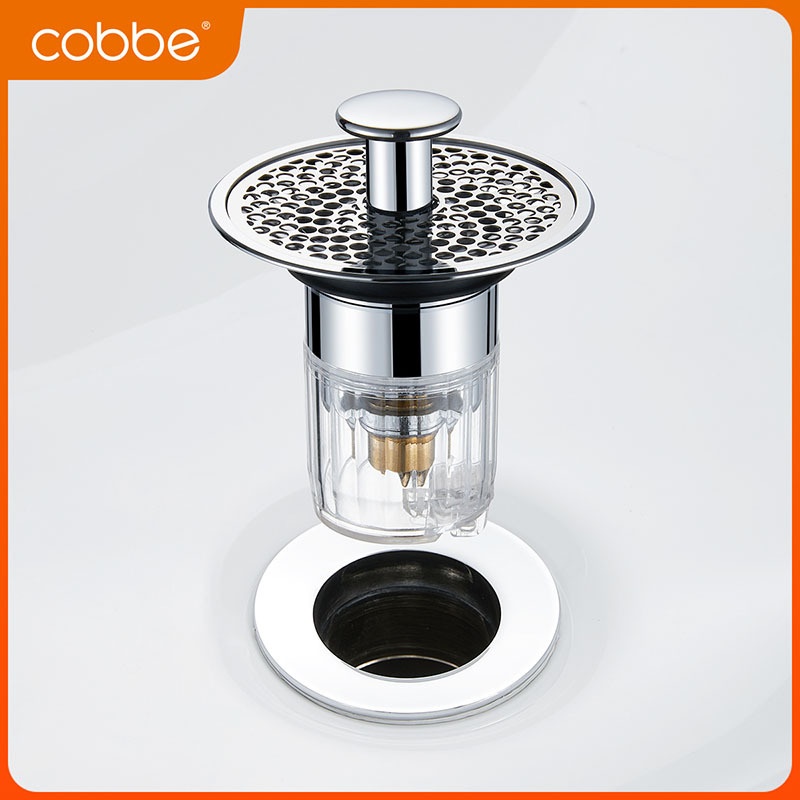 卡贝洗手盆漏水塞洗脸池弹跳芯按压式下水器防臭防堵过滤