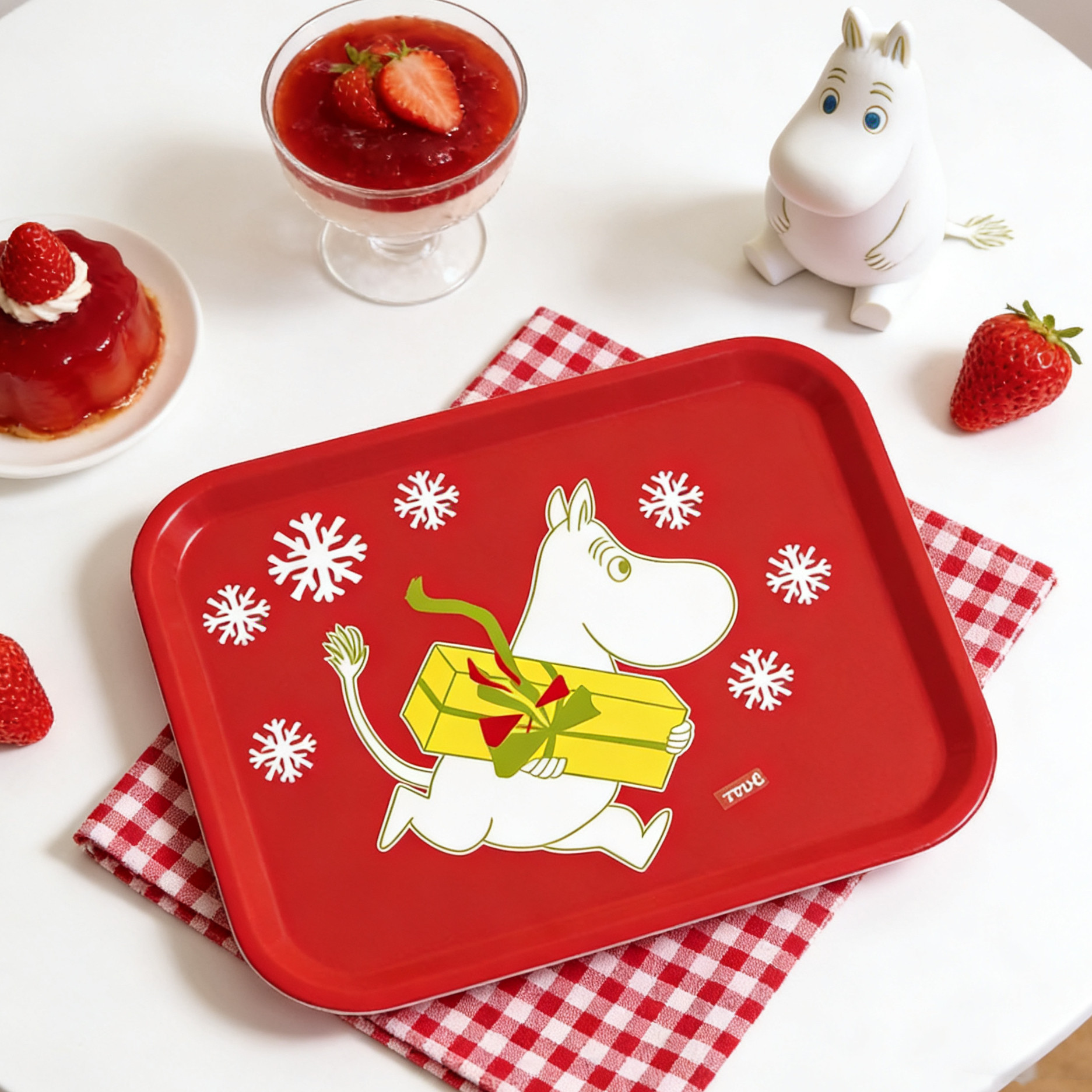 「赠礼盒」瑞典Optodesign姆明联名桦木卡通托盘防水茶盘新年礼物,餐饮具,餐用托盘,淘宝优惠券,粉丝福利购,淘宝优惠卷