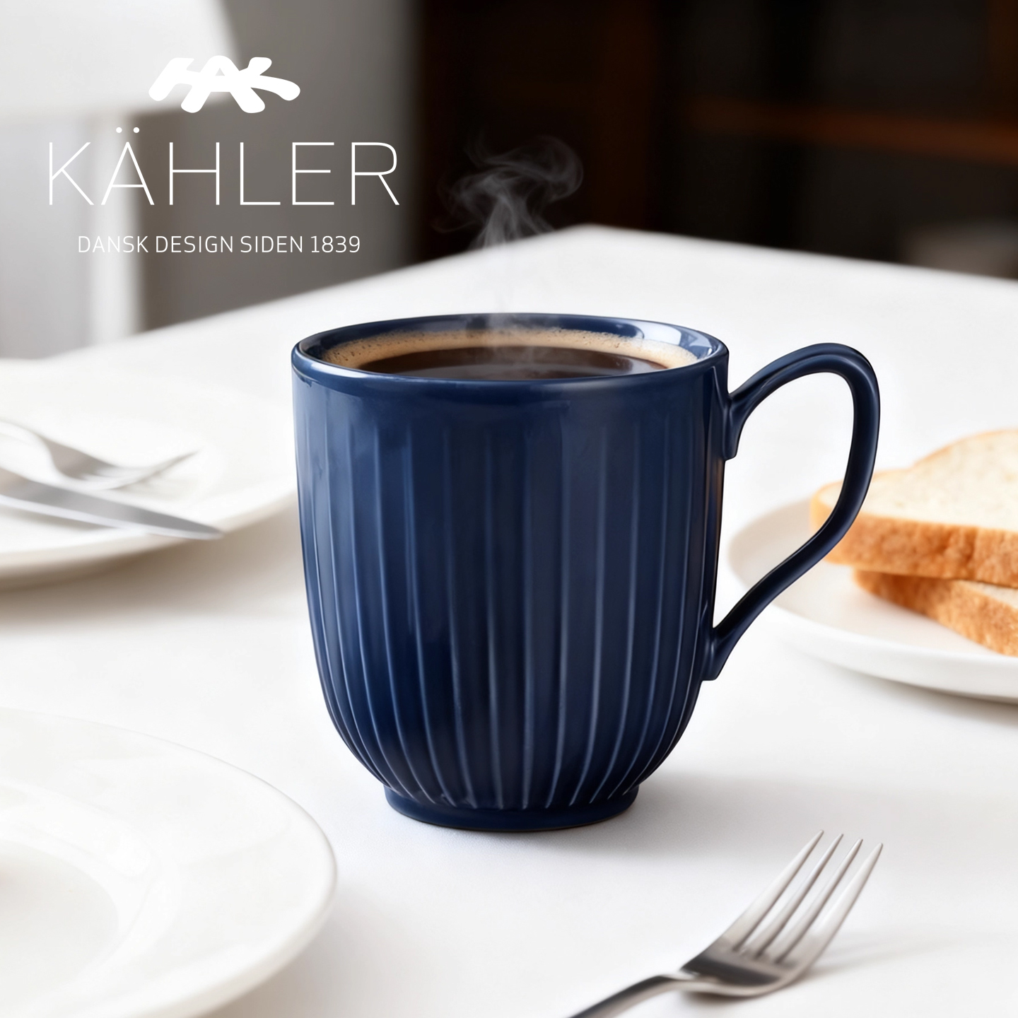 kahler丹麦进口北欧风水杯简约ins马克杯mug纯色陶瓷杯子生日礼物