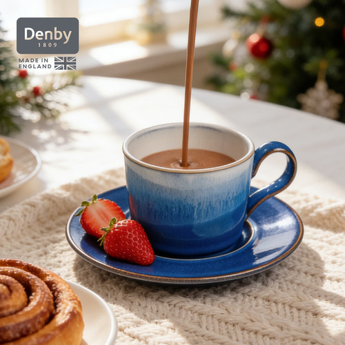 英国原产手工制作炻瓷咖啡杯碟