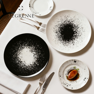 法国Degrenne Paris西餐盘平盘高级感牛排盘餐厅同款陶瓷点心盘子