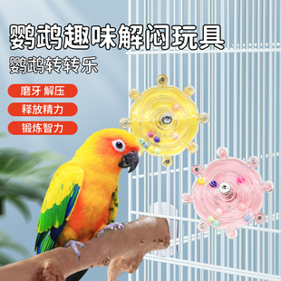 鹦鹉啃咬玩具解闷自嗨益智转转乐玩具玄凤鹦鹉玩具大全鸟笼装饰品