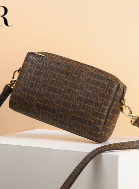 HR赫莲娜女包2025新款老花女士链条小方包上班通勤单肩斜挎包女夏