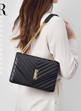 新年礼物hr赫莲娜单肩包女新款高级时尚链条包斜挎包2026真皮女士