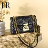 2026新款 hr赫莲娜女包包小香风链条包腋下单肩斜挎包包牛皮真皮