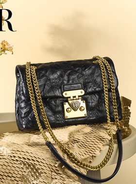 2026新款hr赫莲娜女包包小香风链条包腋下单肩斜挎包包牛皮真皮