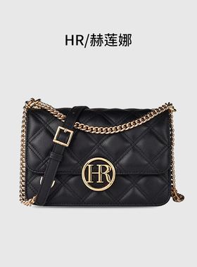 2026新款礼物真皮hr赫莲娜包包女菱格链条包轻奢女包单肩斜挎包