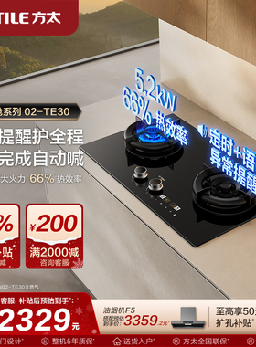 【新品】方太燃气灶官方旗舰店02-TE30家用双灶天然气灶具煤气灶