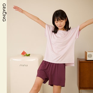商场同款 夏季 歌瑞森新款 短裤 家居服套装 防蚊安神衣女士短袖