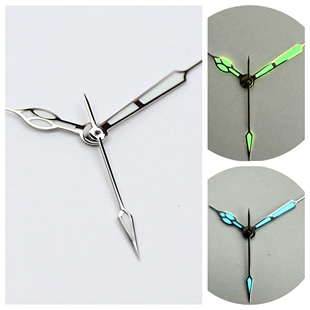 NH35机芯指针手表配件改装表针银色绿夜光冰蓝光适合NH36NH34机芯