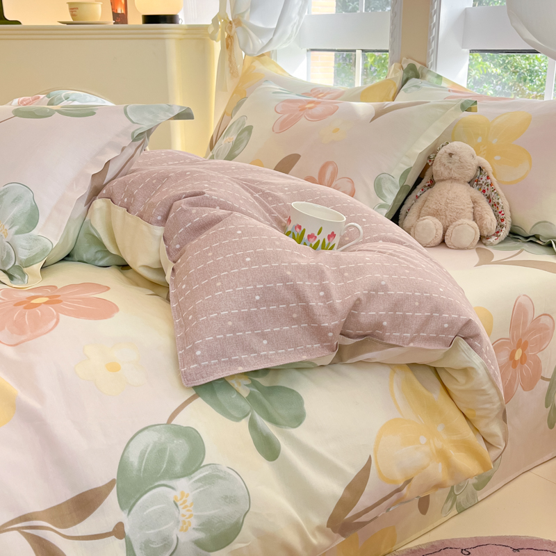 单件纯棉被套俏丽妃棉亲肤舒适