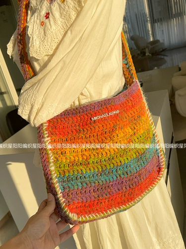 Плетеный набор материалов ручной работы, крючок для вязания, сумка на одно плечо, барсетка, связать своими руками, подарок на день рождения