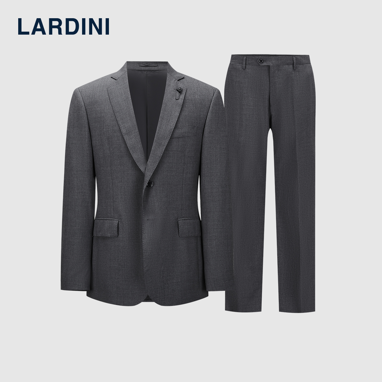 LARDINI纯羊毛平驳领西服套装