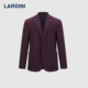 LARDINI意大利进口纯羊毛针织提花轻盈易打理早秋商务休闲西服