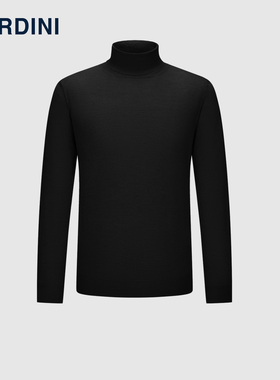 lardini山羊绒桑蚕丝高领毛衣商务休闲纯色微弹修身保暖针织毛衫