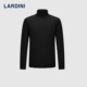lardini山羊绒桑蚕丝高领毛衣商务休闲纯色微弹修身 保暖针织毛衫