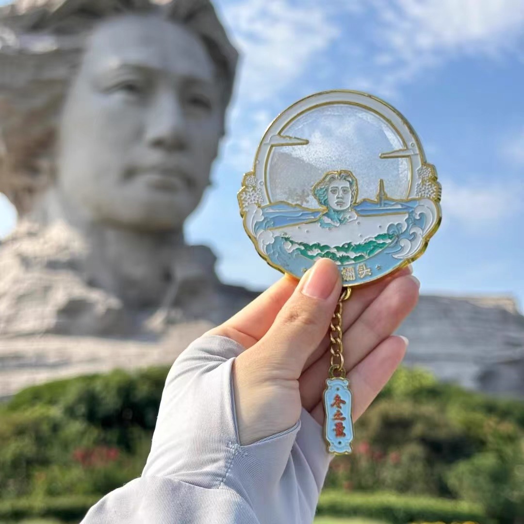 小红书同款金属流沙冰箱贴纪念品