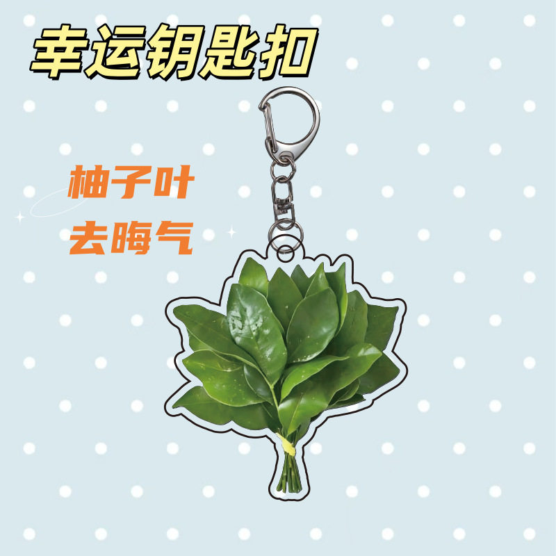 幸运钥匙扣摆件柚子叶工位显示器桌面办公室氛围感饰品去晦气转运,模玩/动漫/周边/娃圈三坑/桌游,荧光棒/应援棒/灯牌,淘宝优惠券,粉丝福利购,淘宝优惠卷