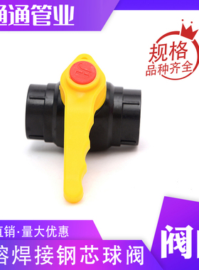 pe水管热熔平口钢芯球阀焊接球阀开关pe管件pe管接头自来水管配件