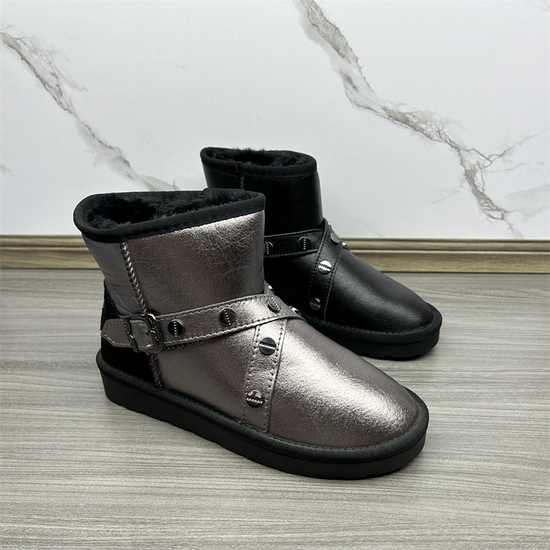 尾货清仓断码处理真皮雪地靴冬平底百搭舒适一脚蹬加绒加厚保暖鞋,女鞋,时尚雪地靴,淘宝优惠券,粉丝福利购,淘宝优惠卷