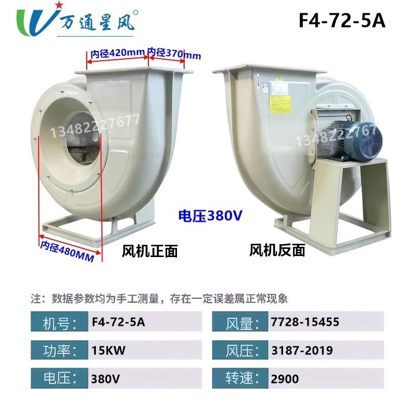 新款4-72A玻璃钢离心风机工业380v防腐耐酸碱厂房5A-2.2K包邮
