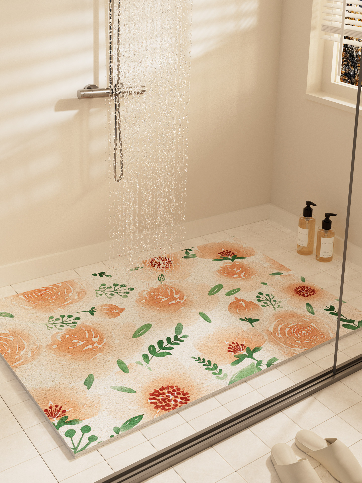 浴室丝圈防滑地垫卫生间厕所防滑垫疏水洗手间淋浴房洗澡防摔脚垫