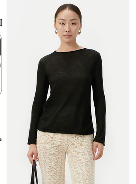 GOBI戈壁春秋基础薄款圆领高级收腰羊绒桑蚕丝内搭打底衫WK689