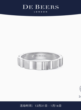 [新年礼物]De Beers 戴比尔斯 RVL 白金戒指 3.6MM