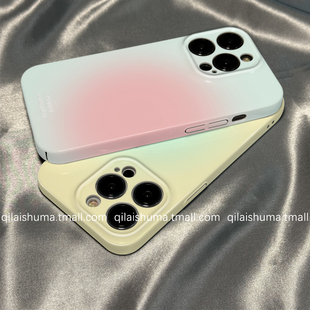 柒莱菲林壳适用于vivox200 x90x80春夏简约粉蓝晕染x70男s30女s20硬s19s18s17套s16防摔硅胶 100pro手机壳新款