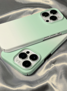 柒莱菲林壳适用于苹果15promax手机壳新款iPhone17/14高级16简约绿色渐变13防摔12硬11保护套xs硅胶xr男女8软