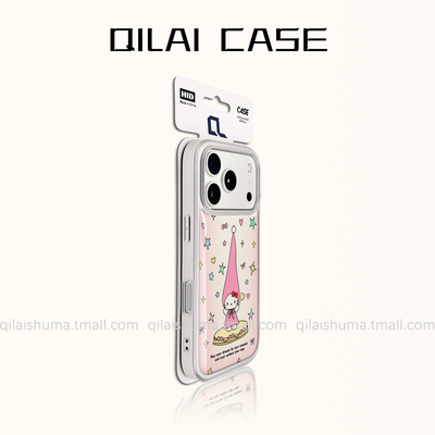 适用于苹果系列手机壳猫咪银边