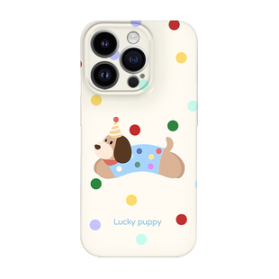 柒莱菲林壳适用于opporeno15/14/12/11pro+手机壳13新款10韩风9彩色波点小狗findx8x7软6硅胶5硬3女a97防摔套