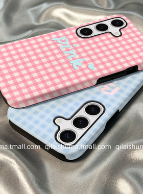 柒莱二合一菲林壳适用于三星s30/s25ultra手机壳新款s24plus男女s23+防摔s22韩风简约蓝色兔子s21硅胶a55软套