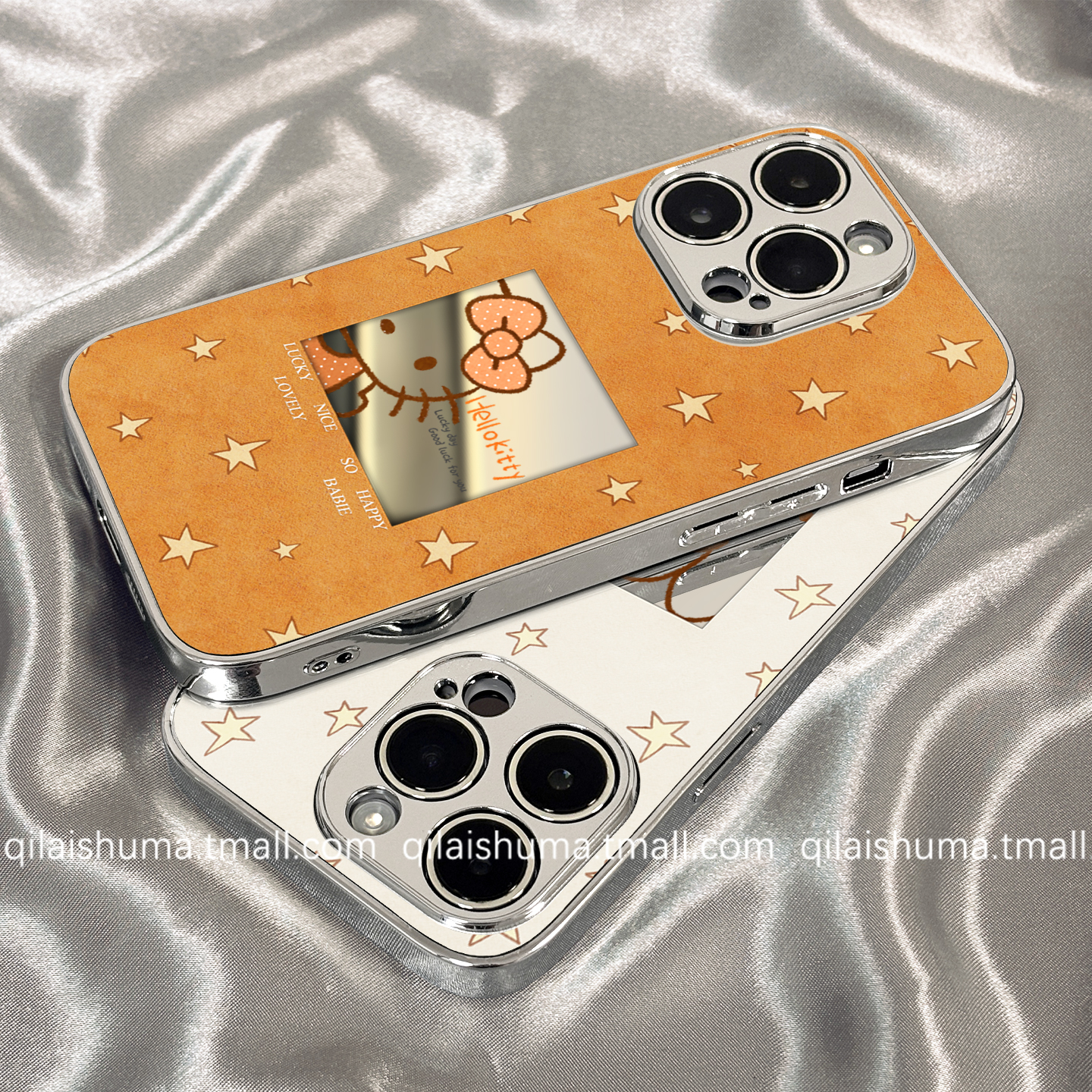 适用于oppo系列手机壳kt猫镜面