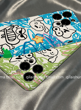 柒莱菲林壳适用于小米17/15ultra手机壳14pro新款13涂鸦小新蓝色鳄鱼12红米note14男女10防摔k80硬70套60软50