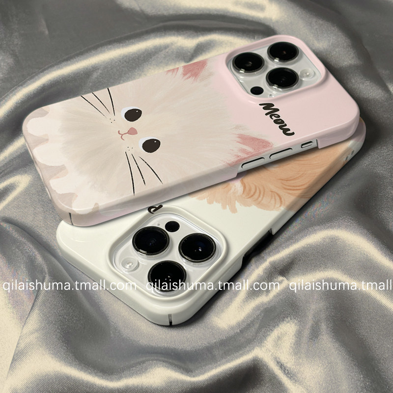 柒莱菲林壳适用于苹果16promax手机壳新款iPhone17/15/14趣味可爱小白猫咪13防摔12硬11保护套xs硅胶xr男女软,3C数码配件,手机保护套/壳,淘宝优惠券,粉丝福利购,淘宝优惠卷