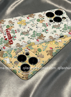 柒莱菲林壳适用于opporeno15/14/13/12/11pro手机壳10新款9硬8/7女5复古ins油画花朵兔子findx8x7硅胶6防摔a3