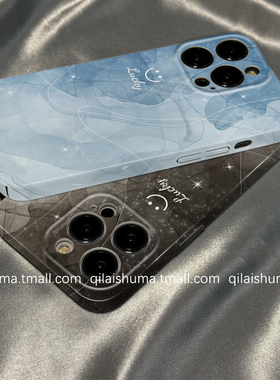 柒莱菲林壳适用于华为pura80/70pro+手机壳新款mate70/60男女50高级蓝色笑脸晕染p60硬壳50防摔40软30保护套