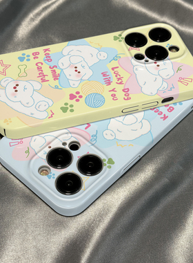 多巴胺小狗菲林壳适用于小米17/15/14pro手机壳13/12/11新款红米note14/13防摔12c硅胶k80k70女k60硬k50软套