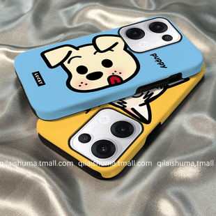 9女findx8x7x6原田治蓝色小狗一加ace5 10新款 2防摔 12pro手机壳11 柒莱二合一菲林壳适用于opporeno15