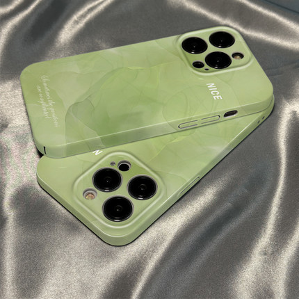 柒莱菲林壳适用于小米17/14pro手机壳15新款11简约清新绿色晕染红米note13男女12pro+硅胶k80k70硬60防摔50套